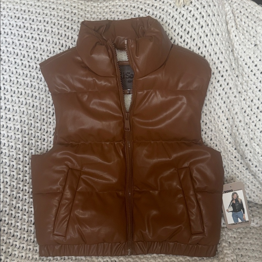 NWT Pleather Vest